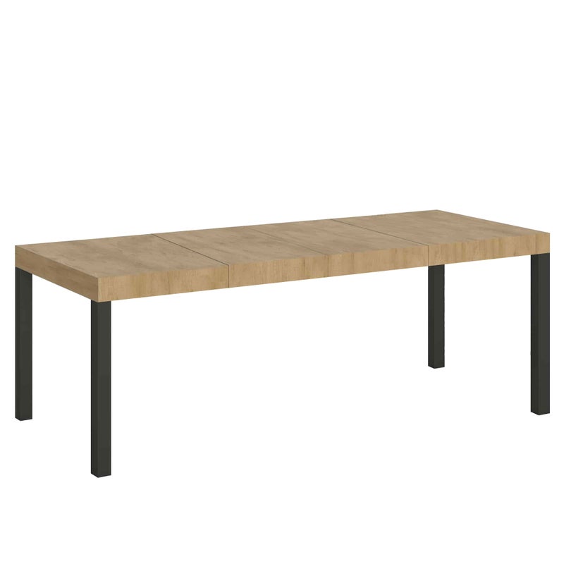 Stół rozkładany 90x180/284 cm Everyday Premium Natural Oak z ramą antracytową