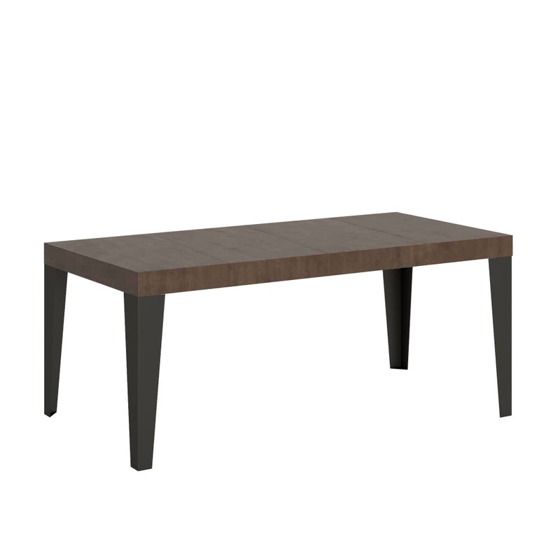 Stół rozkładany 90x90/246 cm Flame Premium, rama orzech antracyt