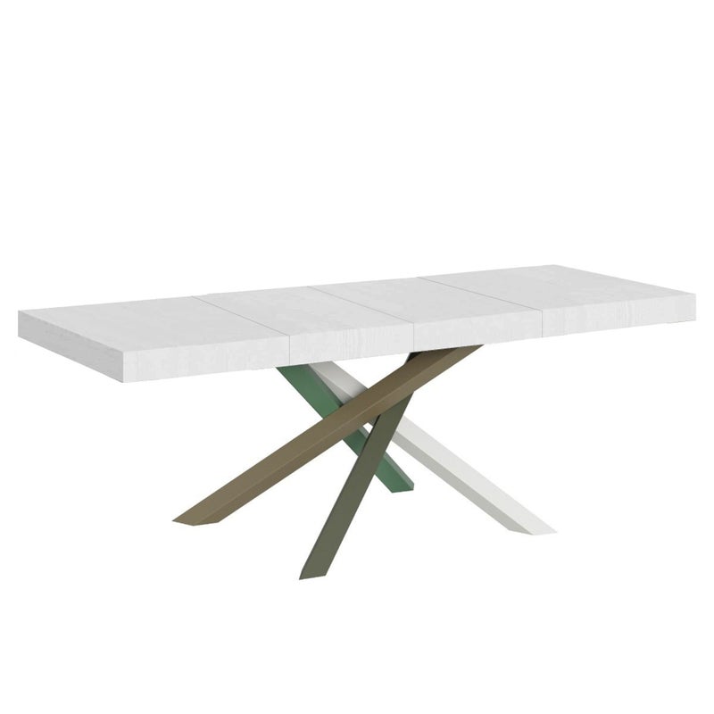 Stół rozkładany 90x180/284 cm Volantis Premium Biały Jesion rama 4/A