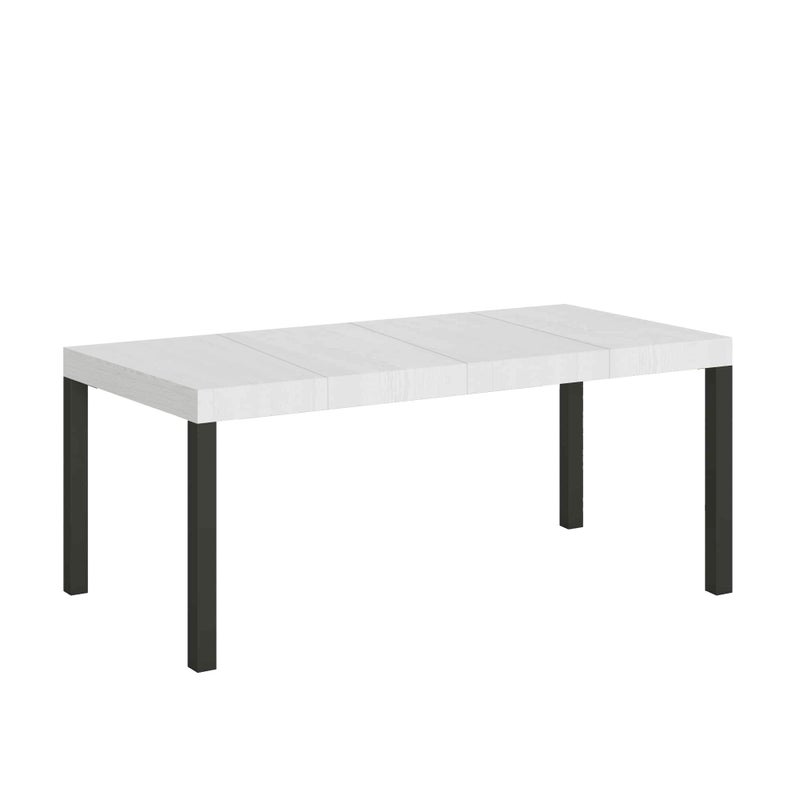Stół rozkładany 90x180/284 cm Everyday Premium Biały Jesion Stelaż Antracyt
