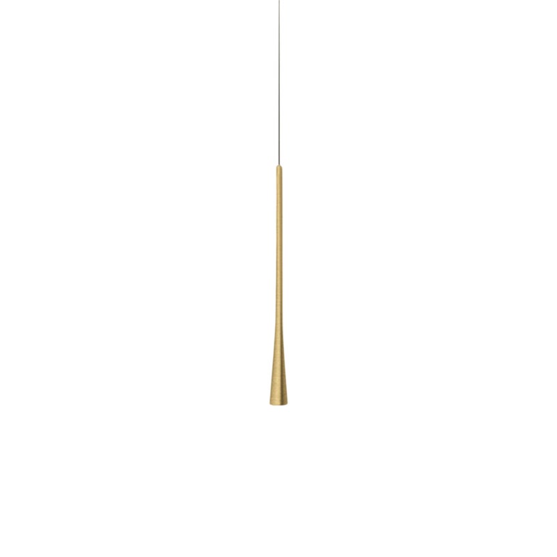 Dafne - lampa wisząca LED 7W 3000K IP20 w kolorze złotym - minimalistyczna lampa sufitowa LED z aluminium - zasilacz w zestawie - maks. długość 190 cm
