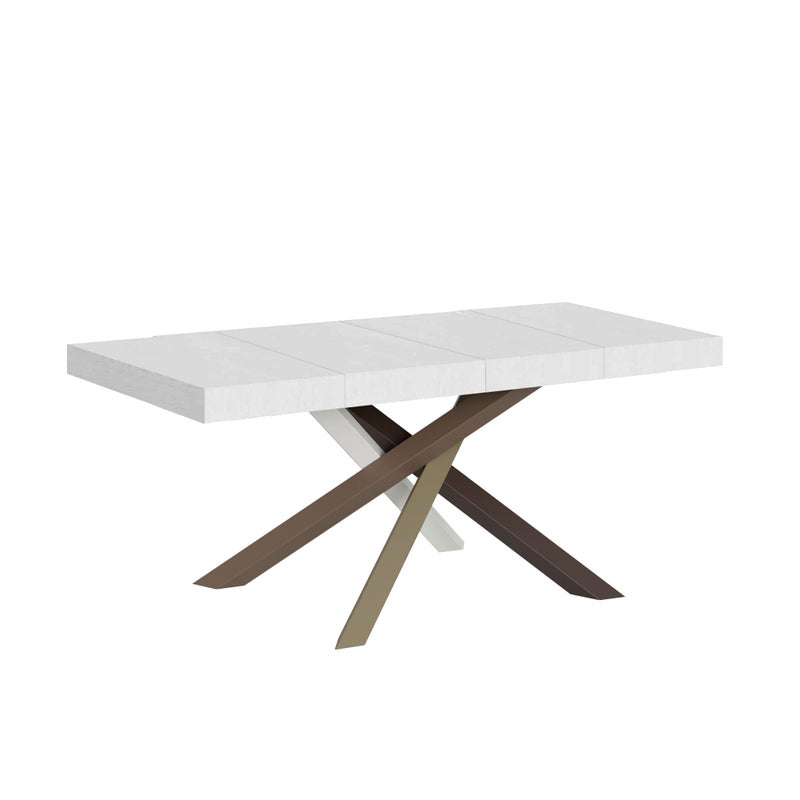 Stół rozkładany 90x140/244 cm Volantis Premium Biały Jesion rama 4/C
