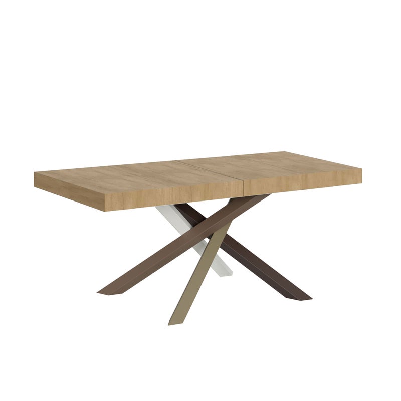 Stół rozkładany 90x140/244 cm Volantis Premium Dąb Natura rama 4/C