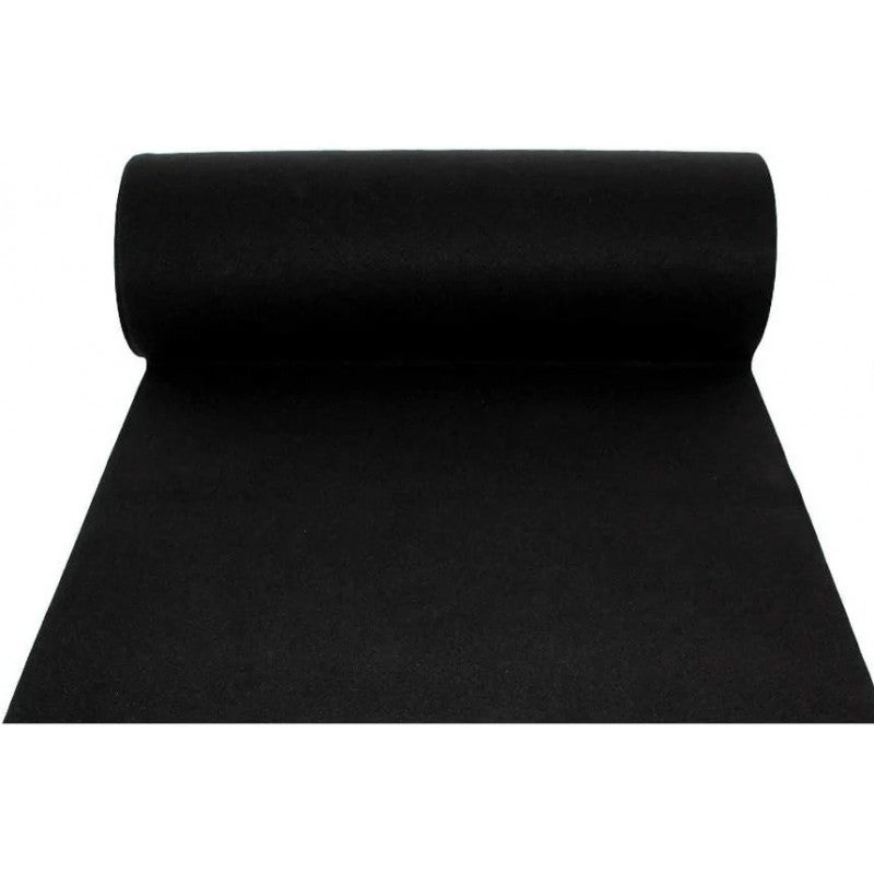 Czarny dywan do wewnątrz/na zewnątrz, wys. 1 x 30 m