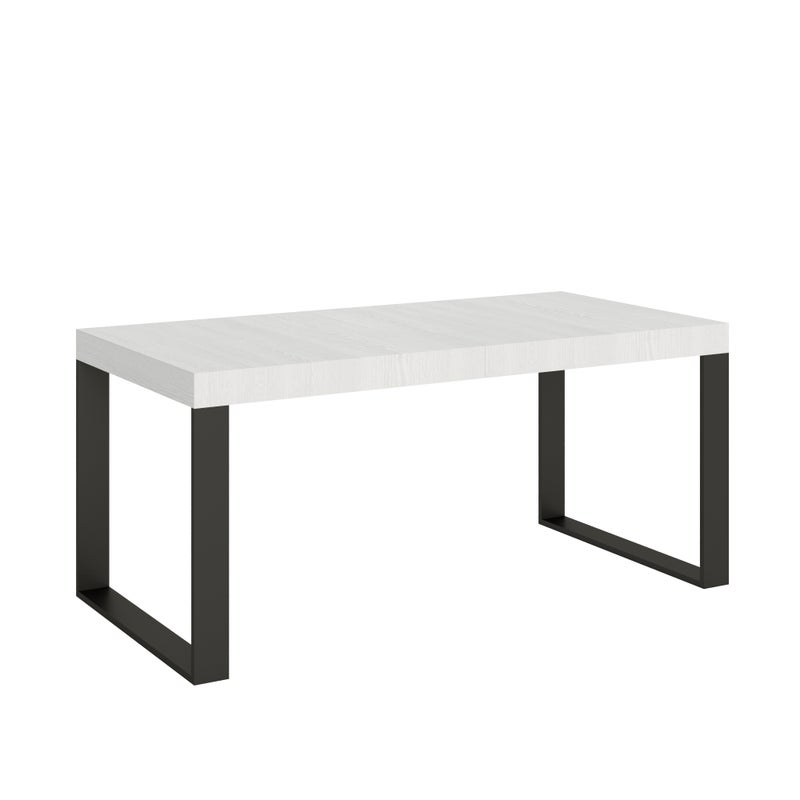 Stół rozkładany 200/304x90 cm Tecno biały jesion z nogami w kolorze antracytowym