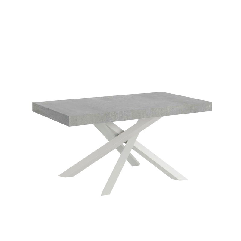 Stół rozkładany Volantis 160/420x90 cm nogi betonowe białe