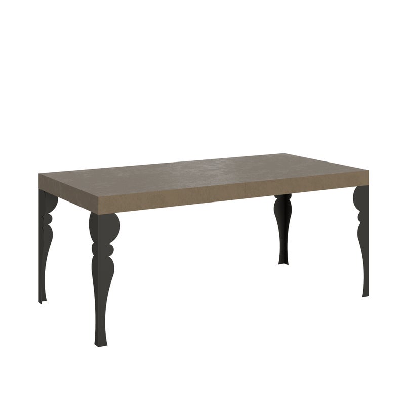 Stół rozkładany Paxon 200/460x90 cm w kolorze gołębiej szarości z nogami w kolorze antracytowym
