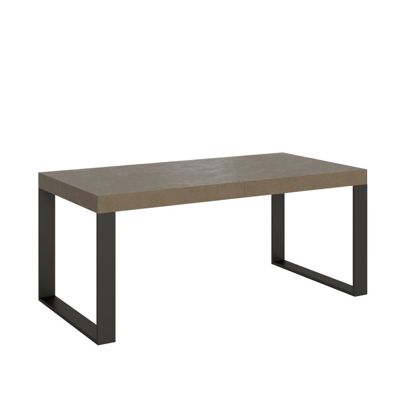 Stół rozkładany 200/304x90 cm Tecno Premium w kolorze gołębiej szarości z nogami w kolorze antracytowym