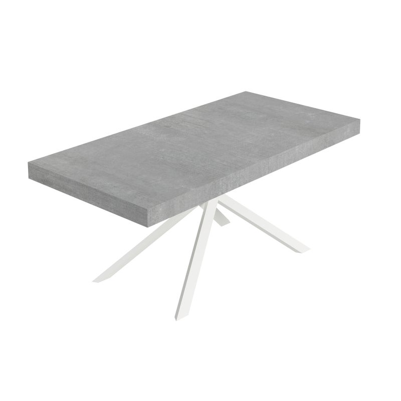 Stół rozkładany Niket 180/284x90 cm nogi betonowe białe