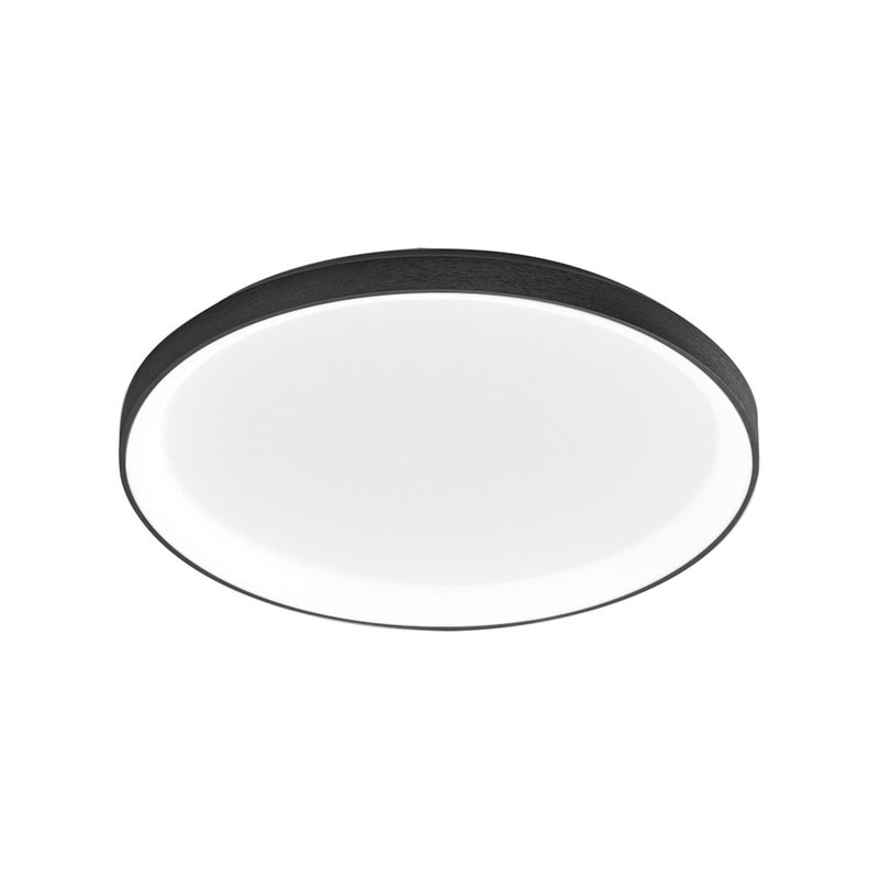 Krizia lampa sufitowa LED 50 W, ściemnialna, 4100 lm, ciepłe światło 3000 K, czarne aluminium, Ø45 cm, IP20