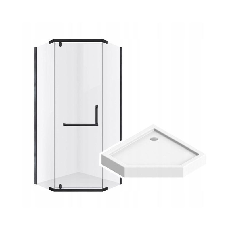 Kabina prysznicowa Durasan DIAMOND 80x80 czarna z brodzikiem zestaw