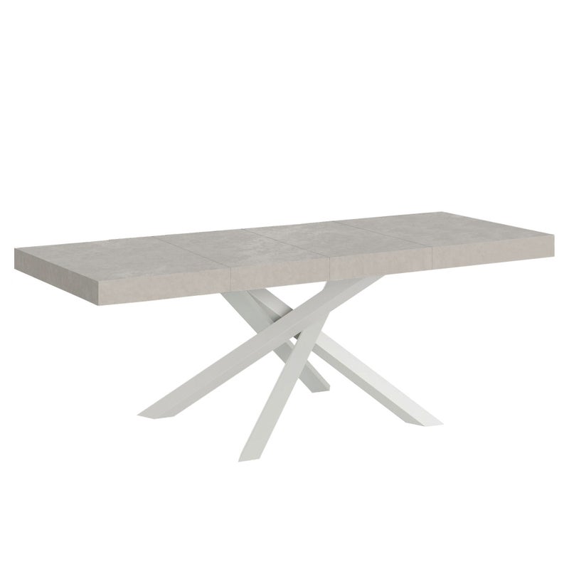 Stół rozkładany Volantis Premium Cashmere 200/304x90 cm z białymi nogami