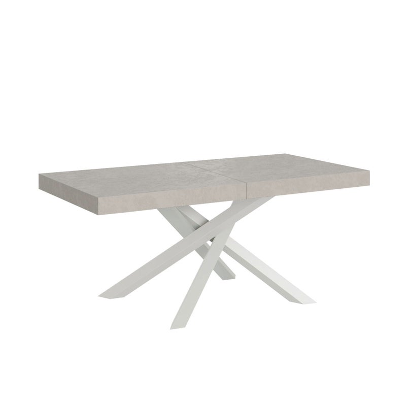 Stół rozkładany Volantis kaszmirowy 200/460x90 cm z białymi nogami