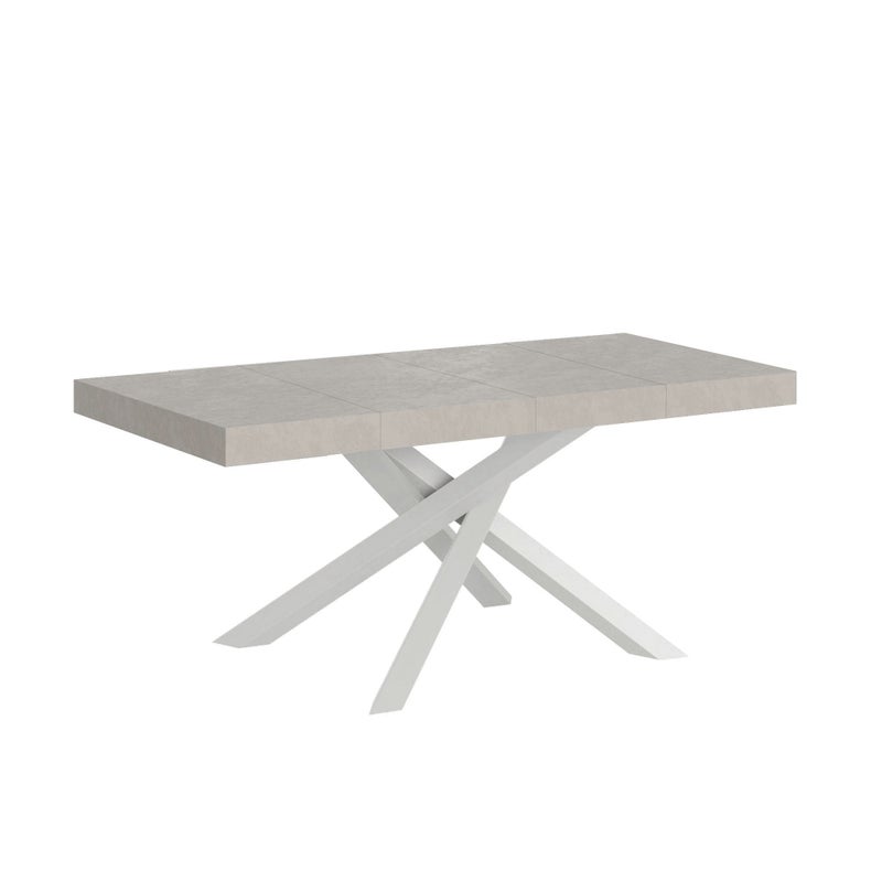 Stół rozkładany 140/400x90 cm Volantis Premium kaszmir białe nogi