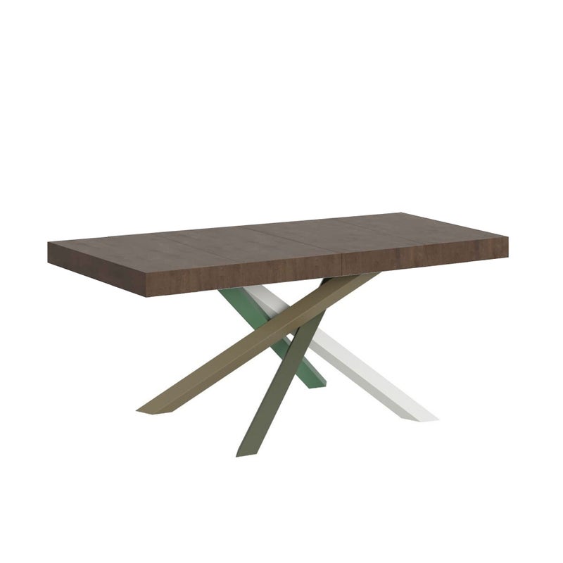 Stół rozkładany 120/380x90 cm Volantis Premium orzech nogi wielokolorowe 4/A