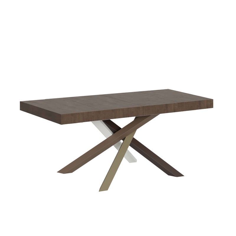 Stół rozkładany 120/380x90 cm Volantis Premium orzech nogi wielokolorowe 4/C