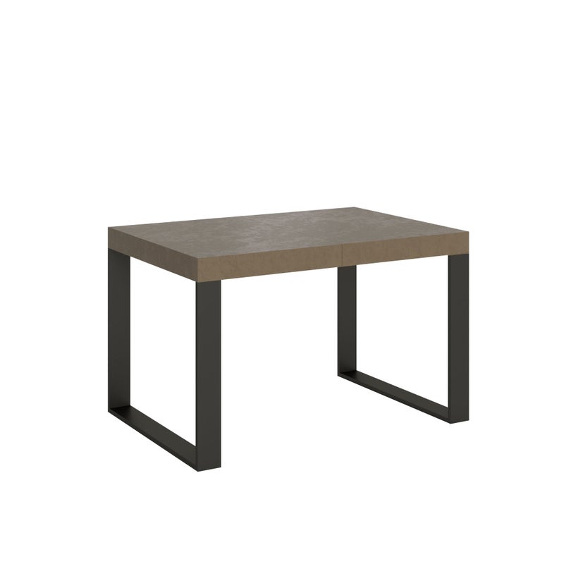 Stół rozkładany Tecno 120/380x90 cm, gołębia szarość, nogi antracytowe