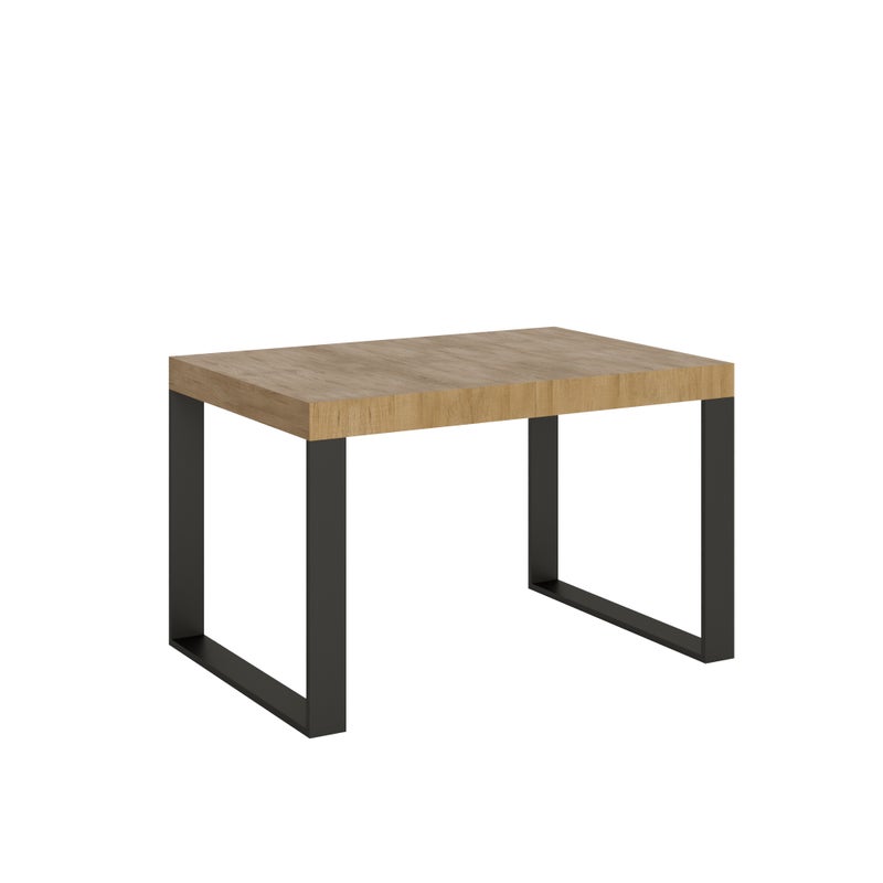 Stół rozkładany 120/380x90 cm Tecno dąb naturalny z nogami antracytowymi