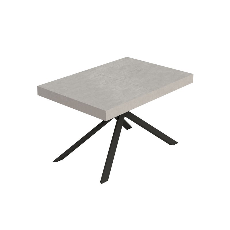 Stół rozkładany Niket kaszmirowy 120/224x90 cm z nogami w kolorze antracytowym