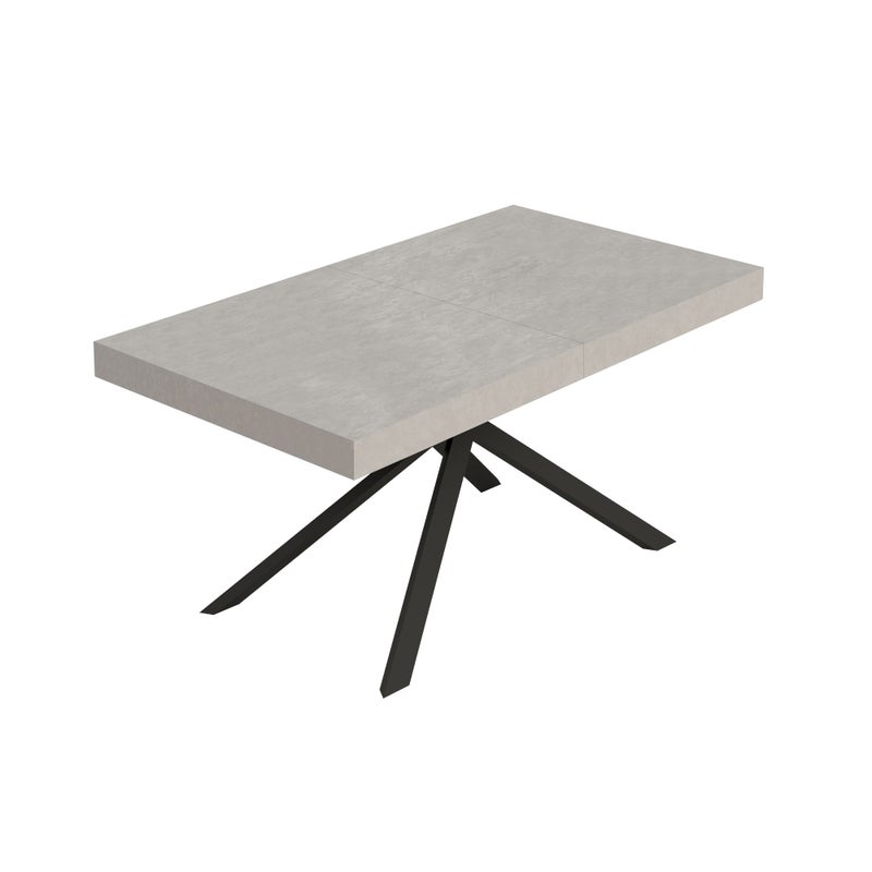 Stół rozkładany Niket kaszmirowy 160/264x90 cm z nogami w kolorze antracytowym