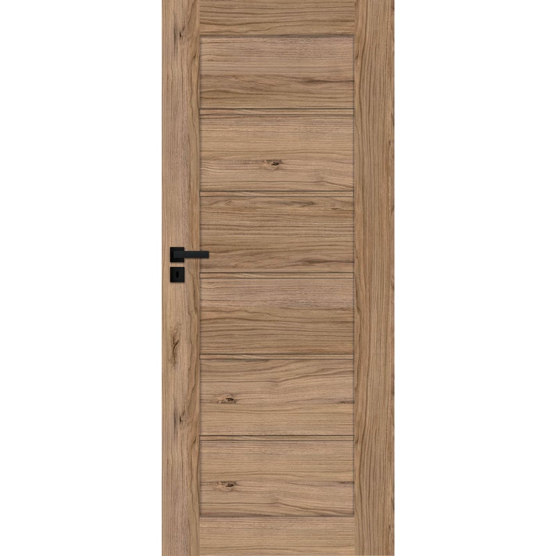 Drzwi wewnętrzne bezprzylgowe 70 prawe pełne Vesu dąb jesienny