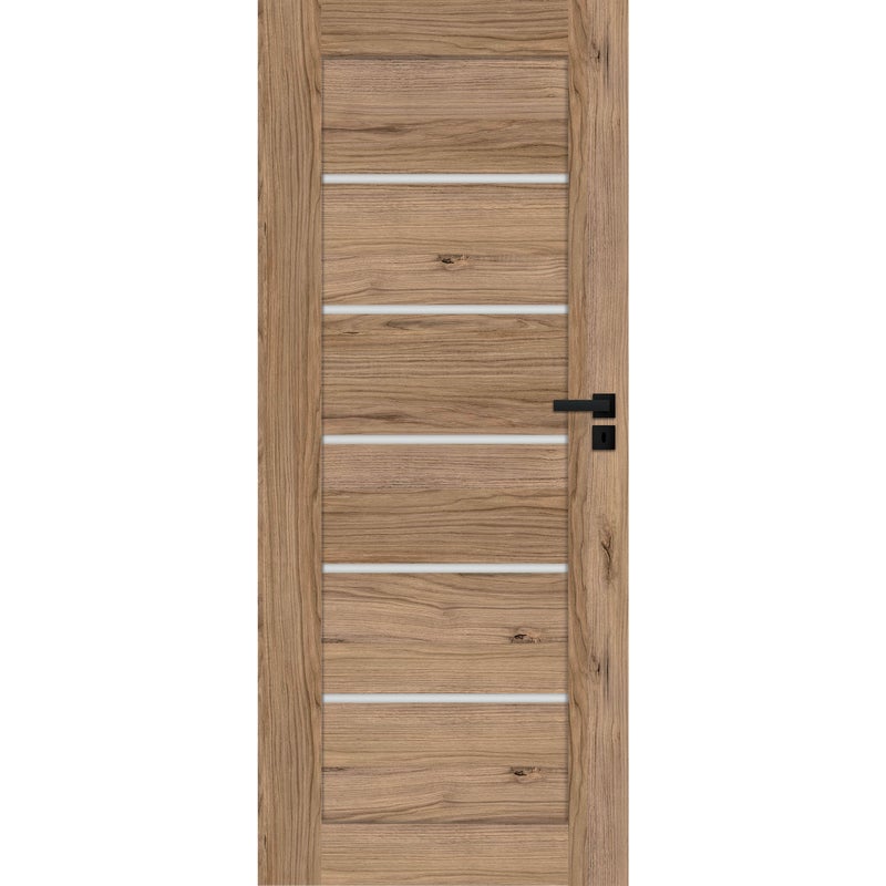 Drzwi wewnętrzne bezprzylgowe 80 lewe pokojowe Vesu dąb jesienny