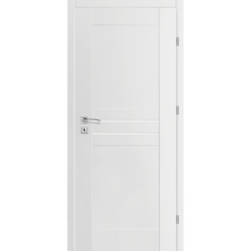 Drzwi wewnętrzne pokojowe 80 prawe Rivon białe Voster