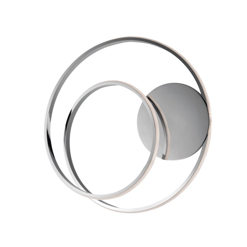 Lampa sufitowa Malena z metalu i polerowanego chromowanego aluminium ze zintegrowaną diodą LED H.12 Ø40 BL247-PCR