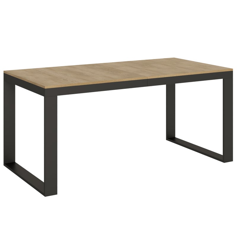 Stół rozkładany 90x180/440 cm Tecno Evolution Dąb Naturalny z ramą antracytową