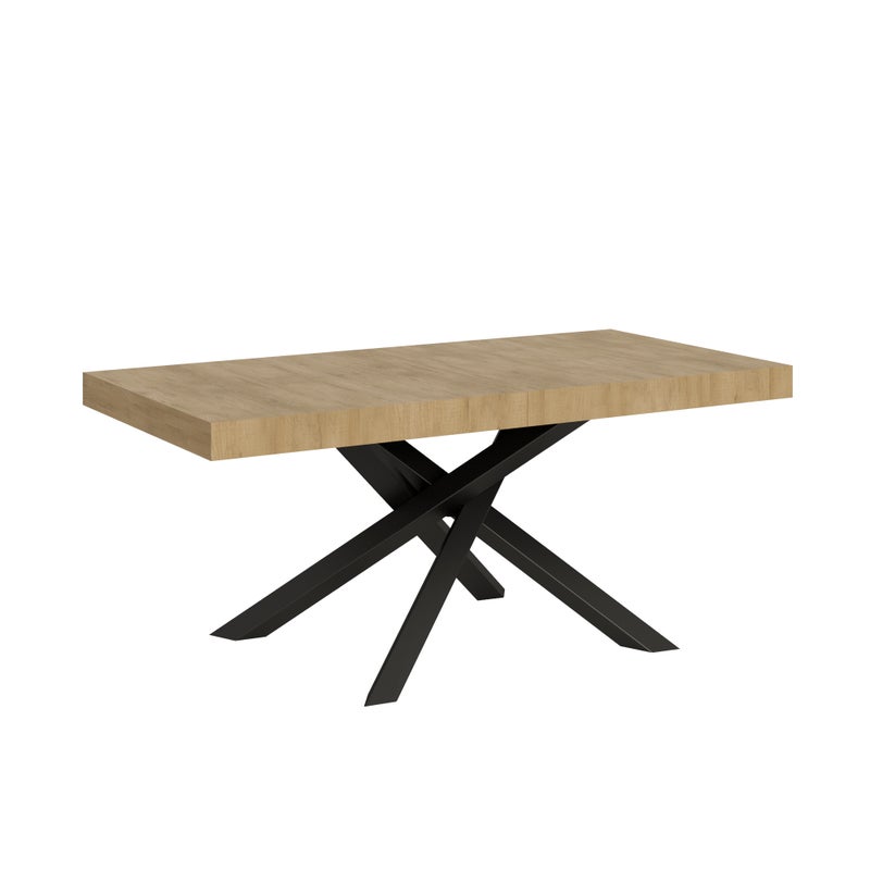 Stół rozkładany 90x180/284 cm Volantis Dąb Naturalny z ramą antracytową