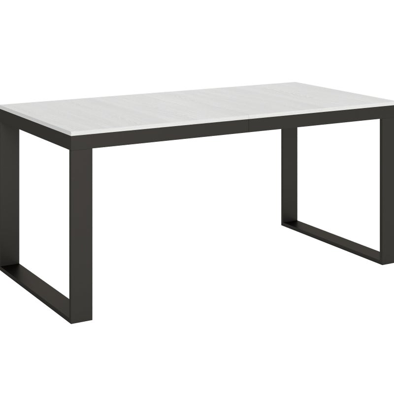 Stół rozkładany 90x180/440 cm Tecno Evolution Biały Jesion Stelaż Antracyt