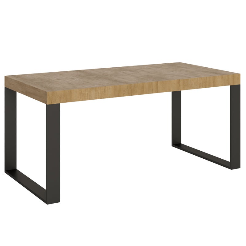 Stół rozkładany 90x180/284 cm Tecno Quercia Natura ze stelażem antracytowym