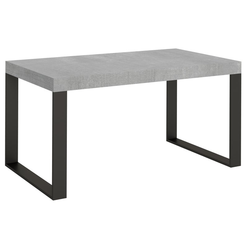 Stół rozkładany 90x160/264 cm Tecno Premium Cement rama antracyt