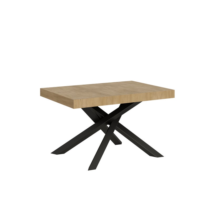 Stół rozkładany 90x130/234 cm Volantis Dąb Naturalny z ramą w kolorze antracytowym
