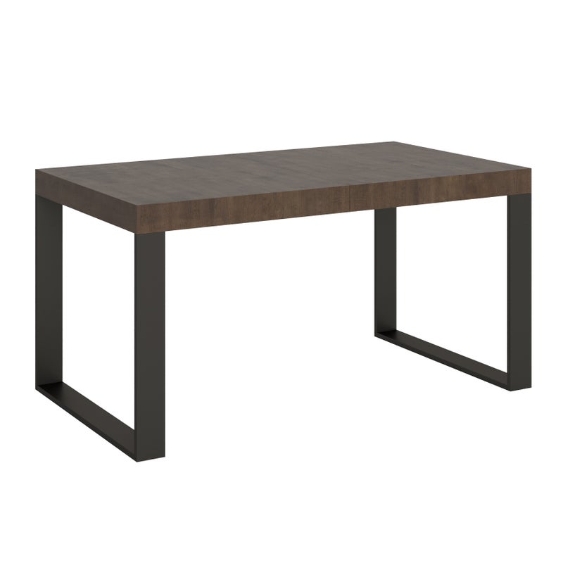 Stół rozkładany 90x160/420 cm Tecno Premium orzech z ramą antracytową