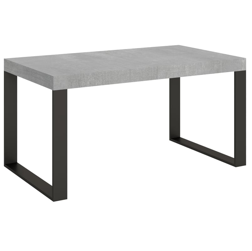 Stół rozkładany 90x160/420 cm Tecno Premium Cement rama antracyt