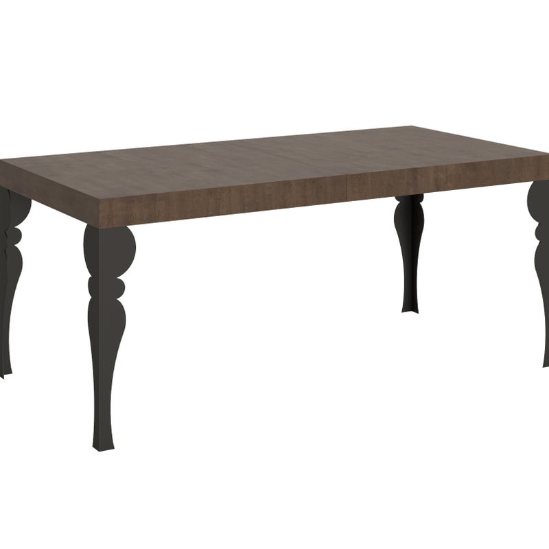 Stół rozkładany 90x180/440 cm Paxon orzech antracyt rama