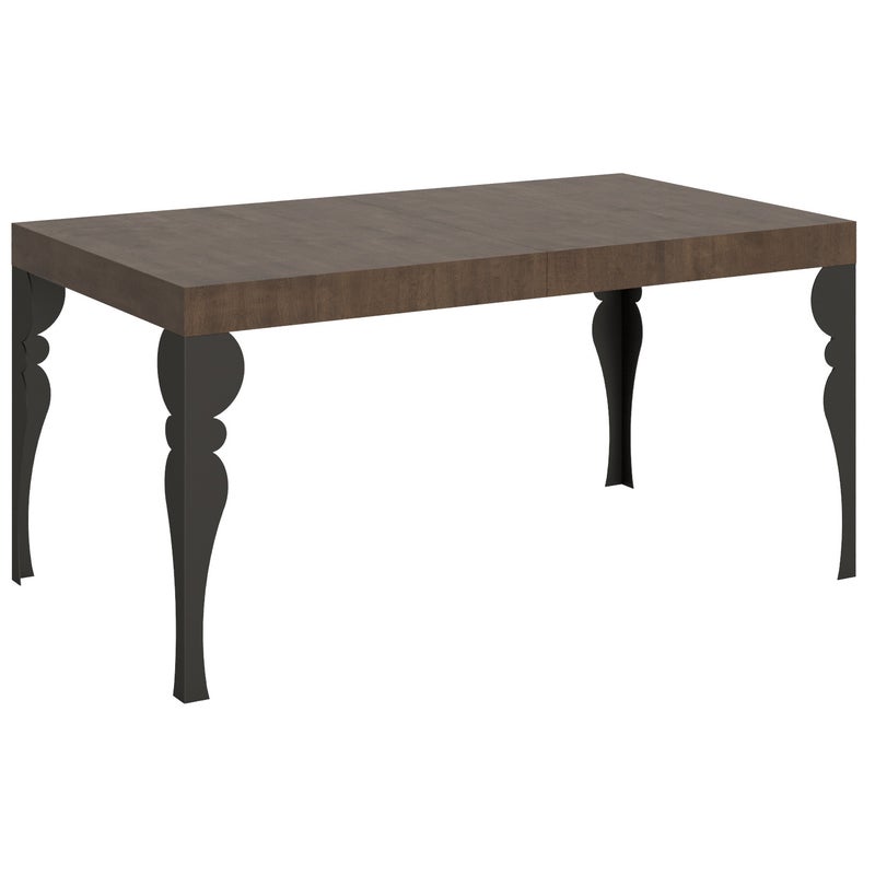 Stół rozkładany 90x160/420 cm Paxon orzech antracyt rama