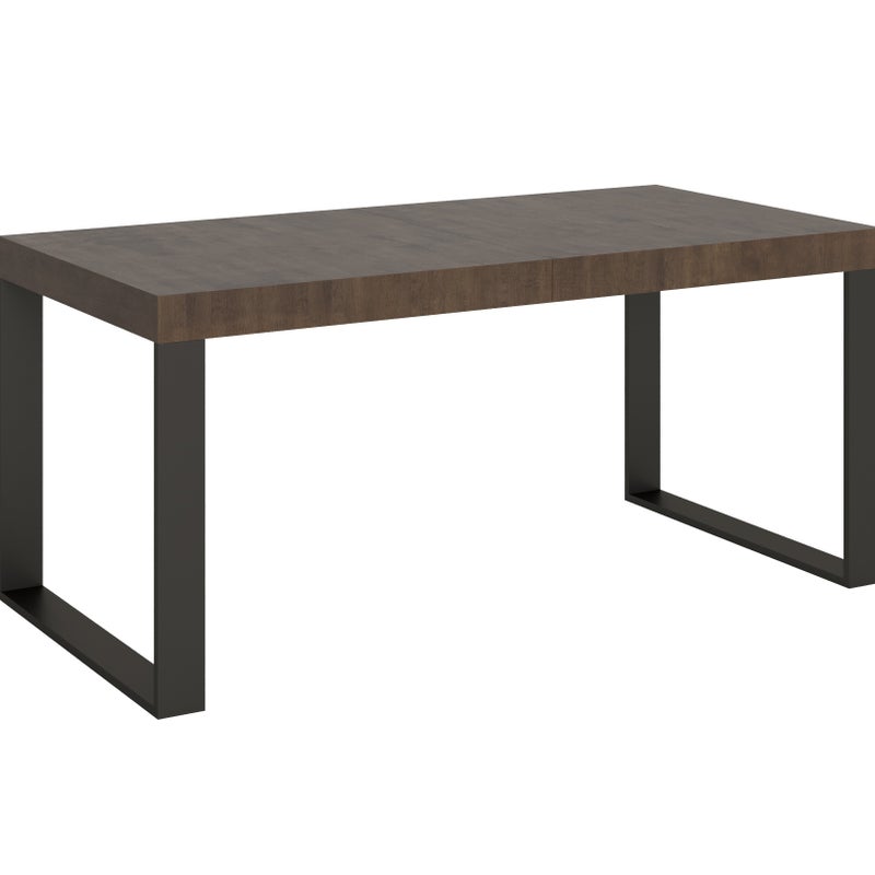 Stół rozkładany 90x180/440 cm Tecno Premium orzech z ramą antracytową