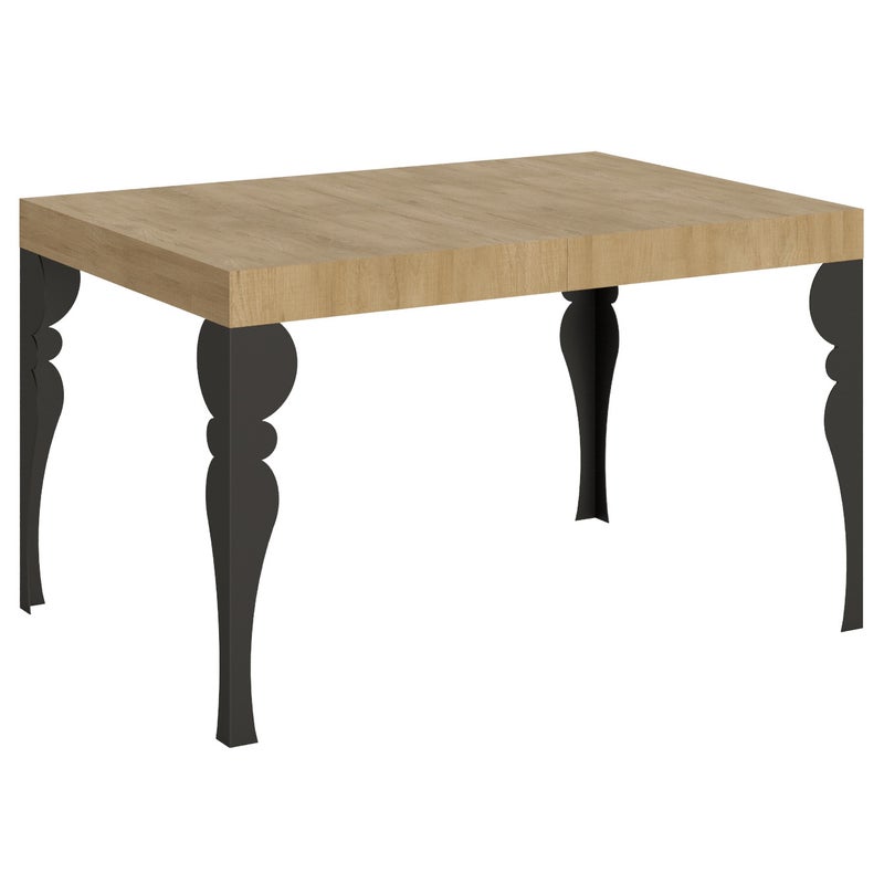 Stół rozkładany Paxon 90x130/390 cm z antracytową ramą