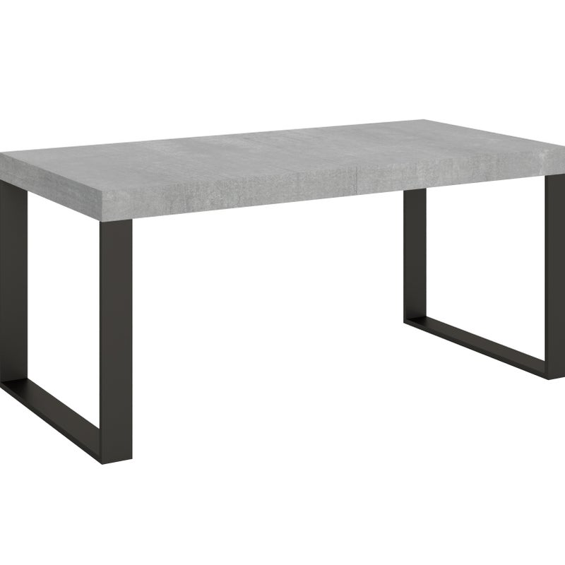 Stół rozkładany 90x180/440 cm Tecno Premium Cement rama antracyt