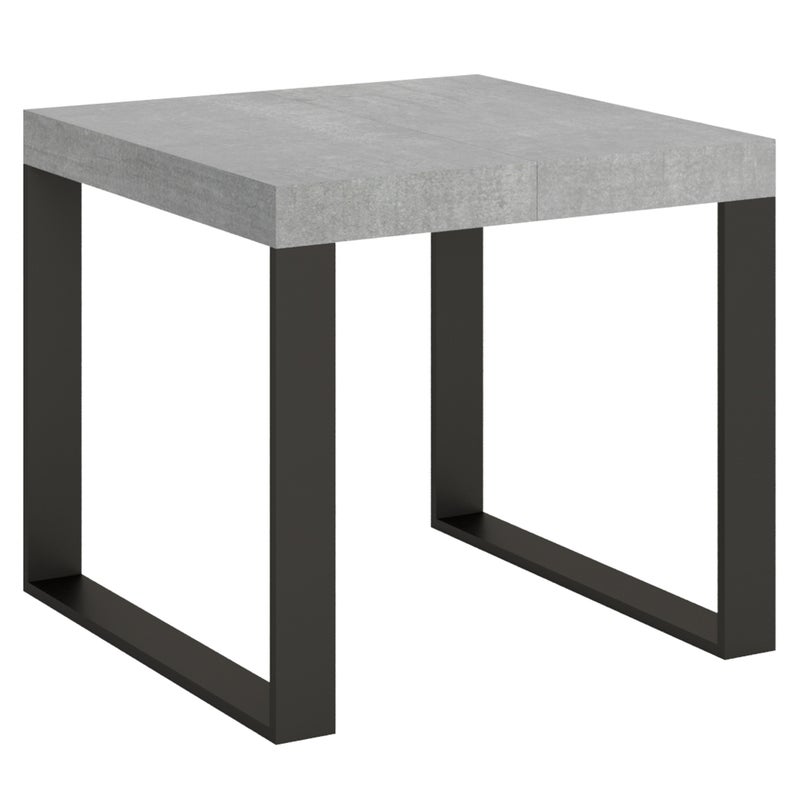 Stół rozkładany 90x90/246 cm Stelaż Tecno Cemento Antracyt