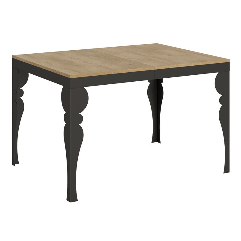 Stół rozkładany Paxon Evolution 90x120/380 cm Dąb Natura Stelaż Antracyt