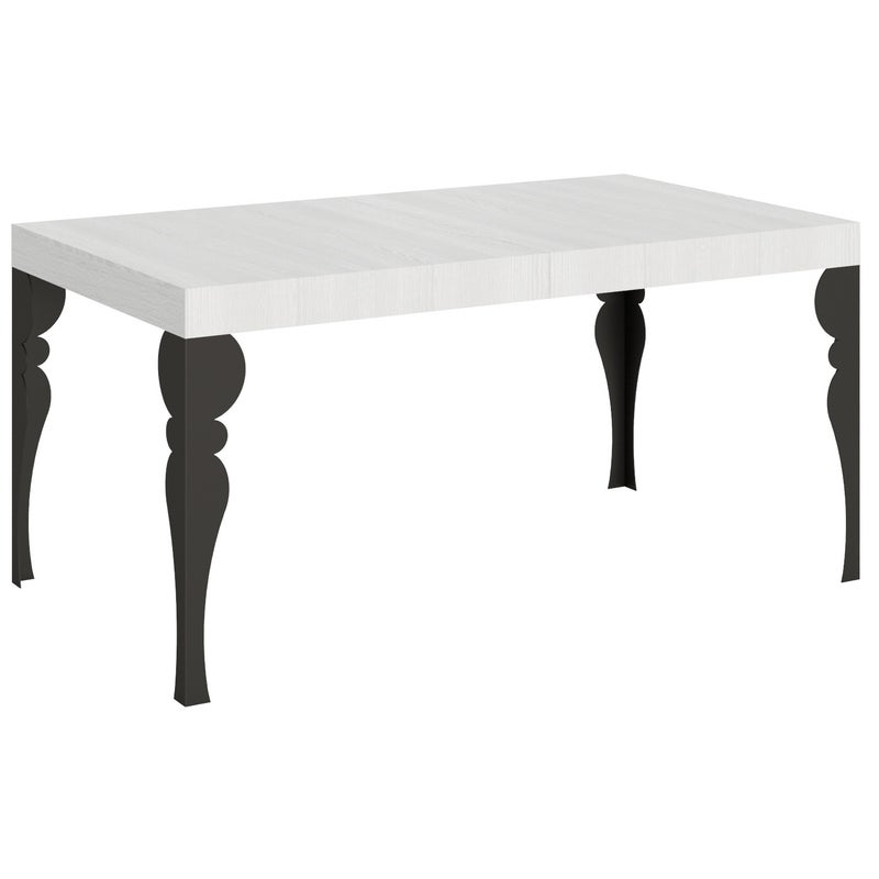 Stół rozkładany 90x160/420 cm Paxon Biały Jesion Stelaż Antracyt