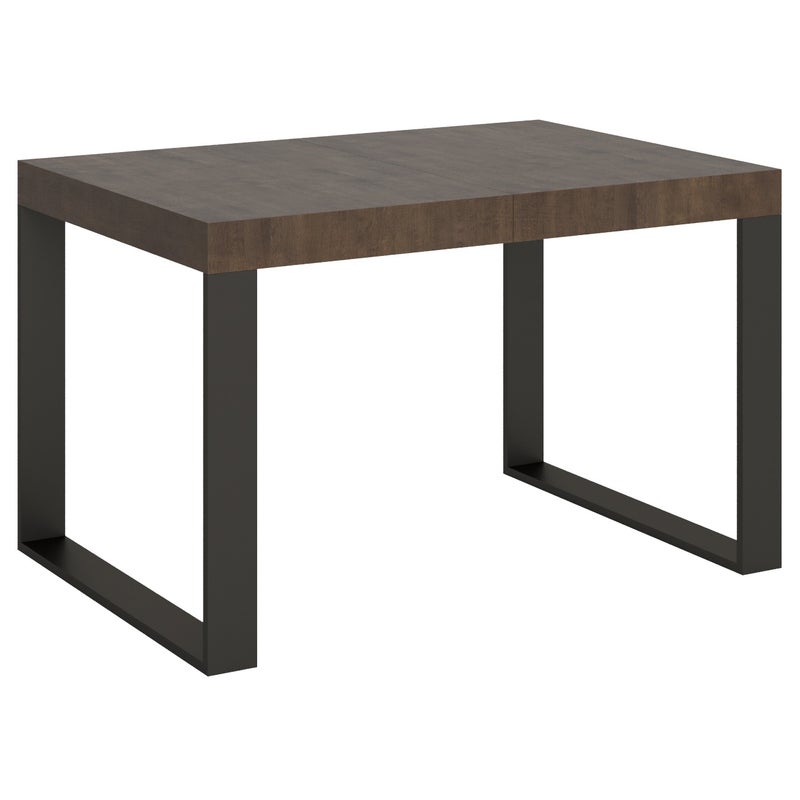 Stół rozkładany 90x130/390 cm Tecno Premium orzech z ramą antracytową