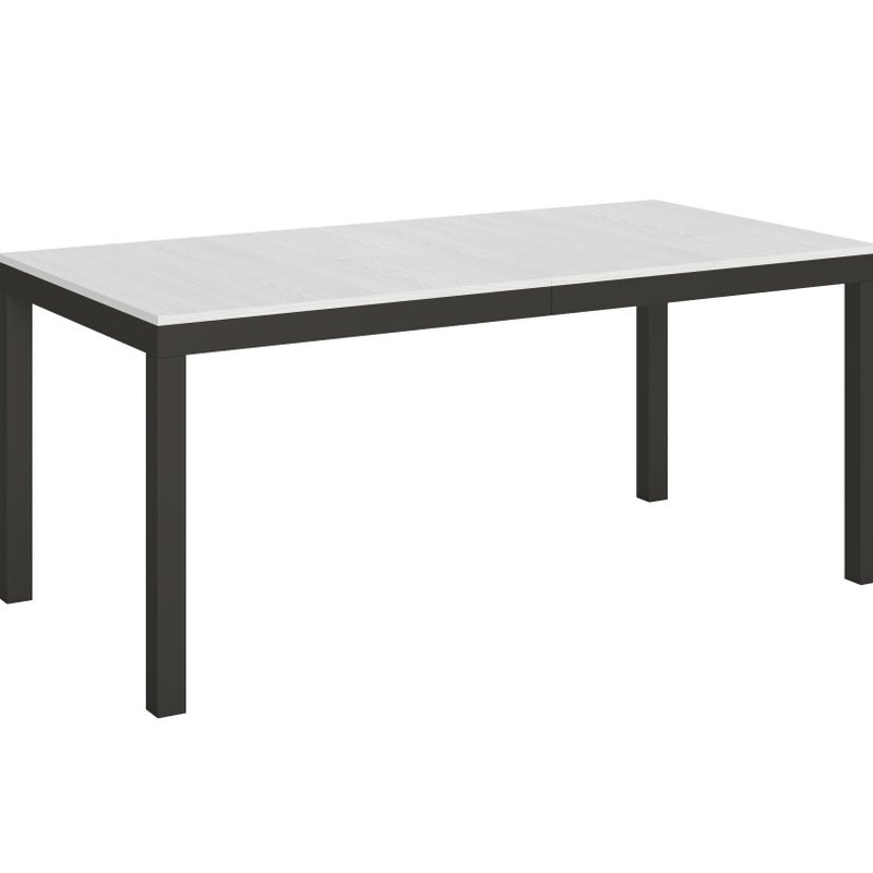 Stół rozkładany 90x180/284 cm Everyday Evolution Biały Jesion Stelaż Antracyt
