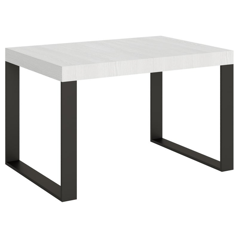 Stół rozkładany 90x130/390 cm Tecno Premium Biały Jesion Stelaż Antracyt