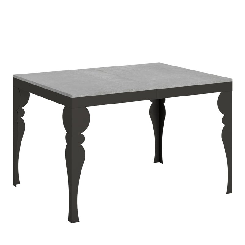 Stół rozkładany Paxon Evolution 90x120/380 cm, rama cementowa, antracyt