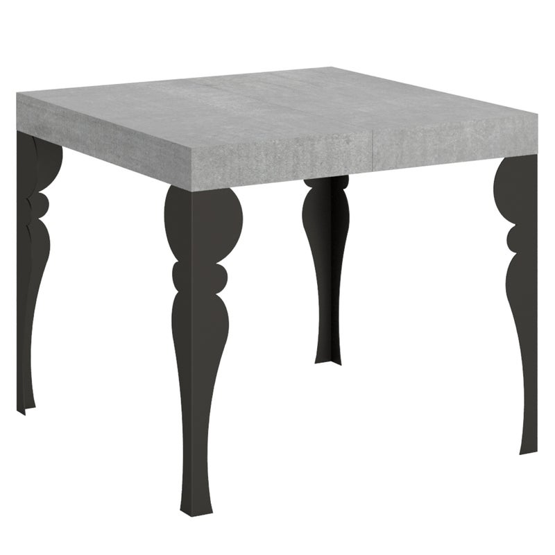 Stół rozkładany 90x90/246 cm Paxon Cement rama antracyt