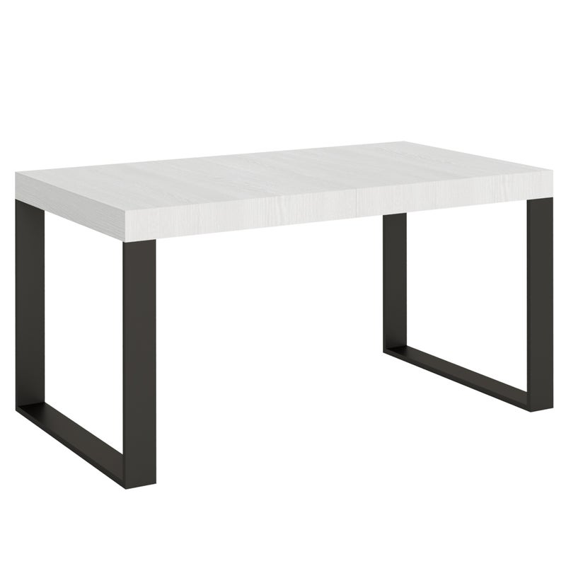 Stół rozkładany 90x160/420 cm Tecno Premium Biały Jesion Stelaż Antracyt